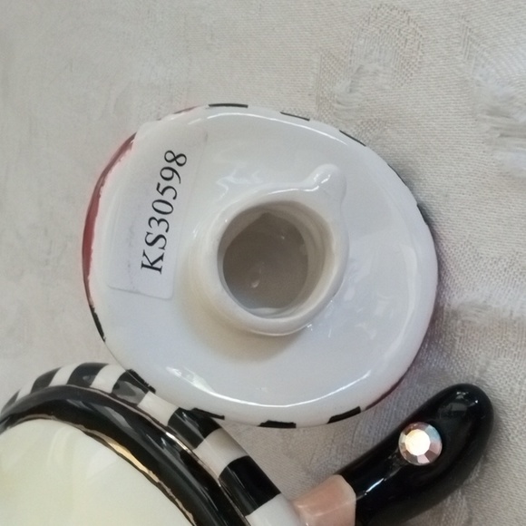 Set Whimsical Aunt Gertie Ceramic Sugar & Creamer SWAK Lynda Corneille New - Picture 4 of 15